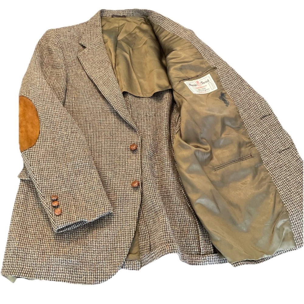 Men's Harris Tweed Stanford  Blazer with Elbow Patches 100% Scottish wool